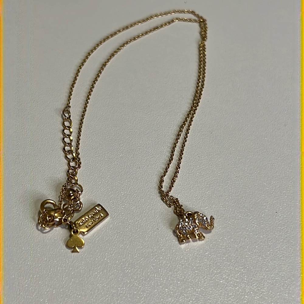 Kate Spade Crystal Elephant Necklace